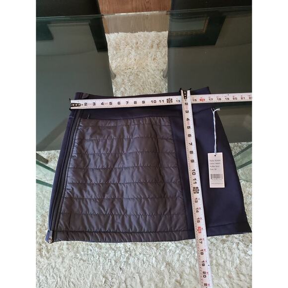 Renwick Puffer Skirt Womens Medium Navy Blue Stretch Winter Side Zipper - Picture 8 of 11